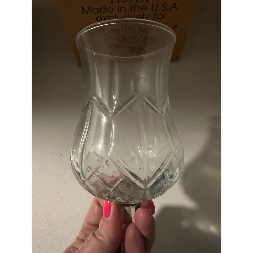 Home Interiors Candle Peg Votive Hurricane 1109 Lot of 4 Vintage